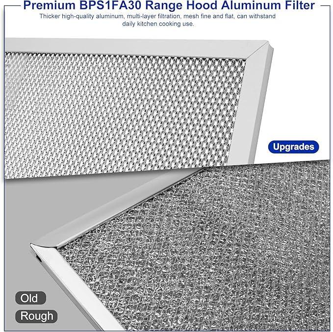 Replacement fit for Allure Nutone QS1 WS1 Range Hood Filter 11-3/4" X 14-1/4" X 3/8" 99010299 Bps1fa30 fit for Kenmore 30" Range Hood Filters S99010299 99010305 prime&swift