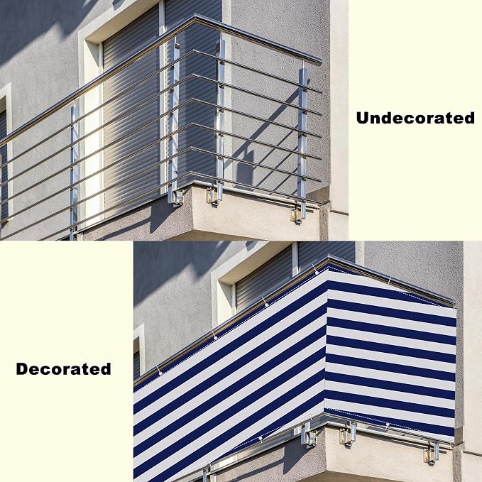 Privacy Screen 1.6' x 29.5' UV-protection Wind-resistant Privacy Fence Panels - Image 8