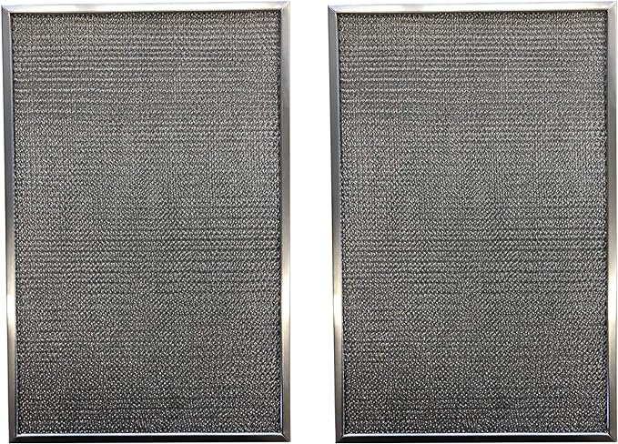 Replacement Aluminum Pre/Post Filter- 203373 9-7/8 X 19-13/16 X 3/8 2TSSS - Compatible with Honeywell Models F50E1083, F50E1091, F50E1182, F50E1190, F50E1315, F50E1223, F50A1124, (2-Pack)