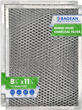 Bagean Stove Hood Vent Filter 8.50" x 11.25" LL62F Charcoal Grease Combo - Fits Ductless Broan Range Hood Filter Replacement - Metal Screen Filters Grease and Carbon Freshen Kitchen Stove Air (2-Pk)