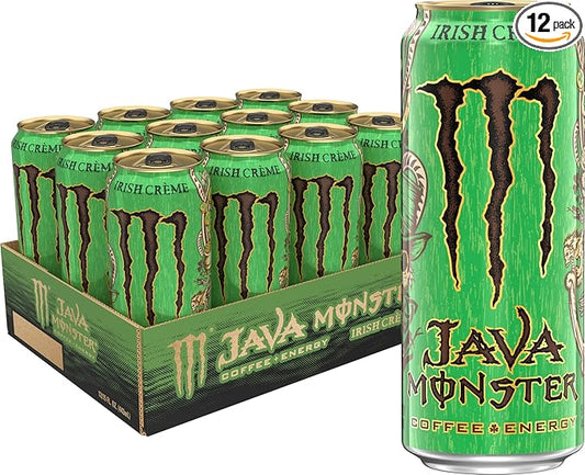 Java Monster Irish Creme, Coffee + Energy Drink, 15 Ounce (Pack of 12)-FlexoryFit