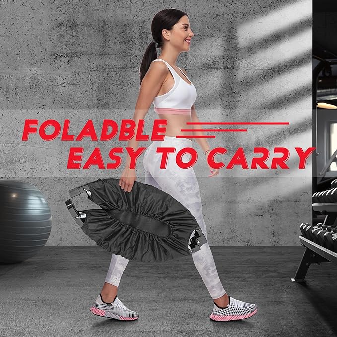 HYD-Parts 40" 48" Mini Trampoline for Adults and Kids Exercise Rebounder with Adjustable Bar Fitness Trampoline Indoor Max Load 330 440lbs-FlexoryFit