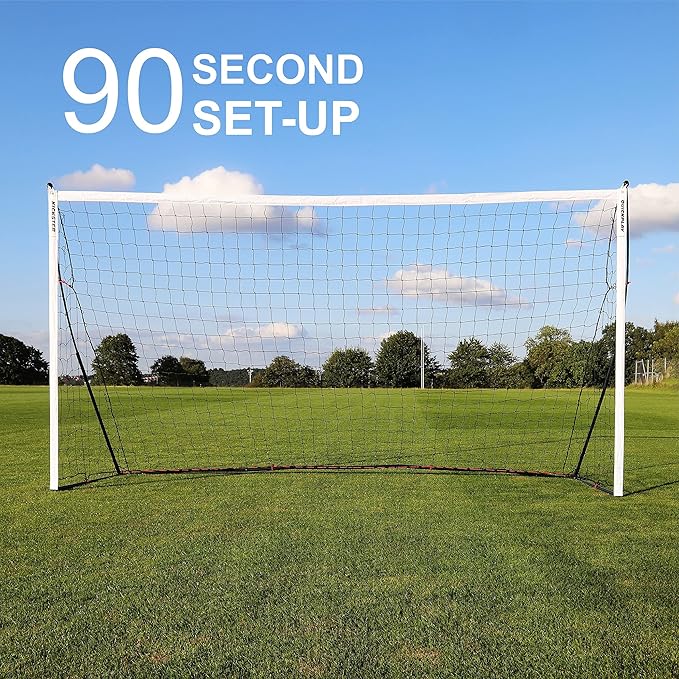 QUICKPLAY Kickster Soccer Goal Range – Ultra Portable | Quick and Easy Set Up | Includes Net and Carry Bag | Available in 7 Sizes | Backyard Soccer Net for Kids & Adults [Single Goal]
