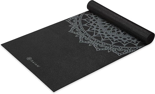 Gaiam Yoga Mat - Premium 5mm Print Thick Non Slip Exercise & Fitness Mat for All Types of Yoga, Pilates & Floor Workouts (68" x 24" x 5mm)-FlexoryFit