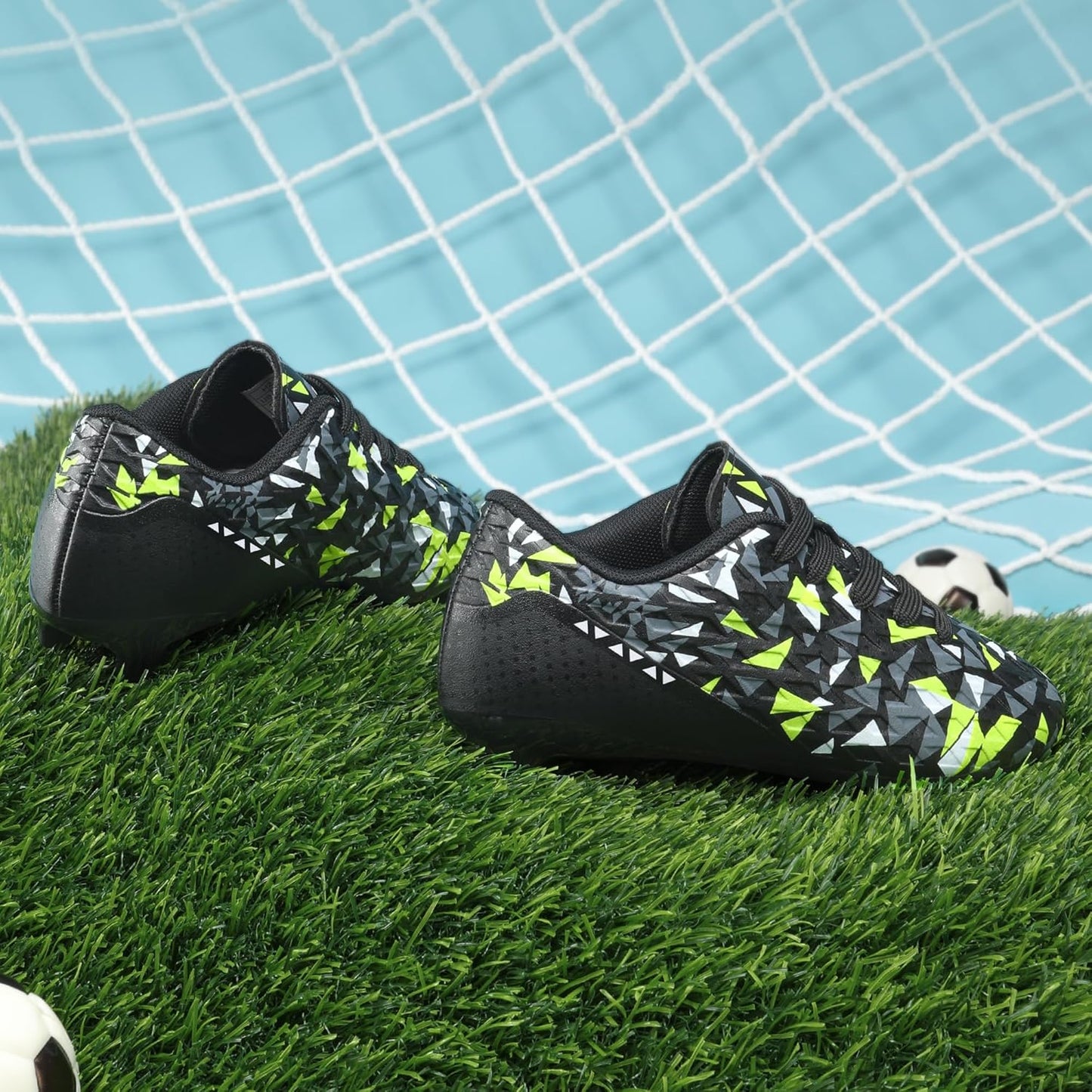 DREAM PAIRS Boys Girls Soccer Cleats Youth Firm Groud Athletic Outdoor Trainning Football Shoes for Little/Big Kid