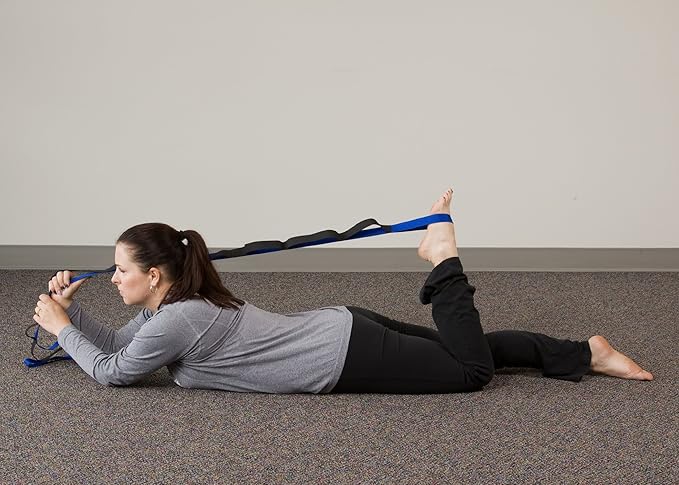 RangeMaster Stretch Strap with Exercise Guide│ Versatile Multi-Loop Strap Perfect for Yoga, Pilates, and Physical Therapy │ Portable │ Helps Improve Flexibility-FlexoryFit