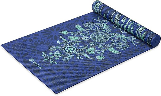 Gaiam Yoga Mat - Premium 6mm Print Reversible Extra Thick Non Slip Exercise & Fitness Mat for All Types of Yoga, Pilates & Floor Workouts (68" x 24" x 6mm Thick)-FlexoryFit
