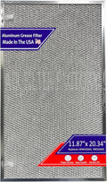 Air Filter Factory Grease Filter S99010301, 99010301 Replacement For Broan Range Hood Aluminum Mesh Grease Vent Filter 11-7/8" X 20-11/32" X 3/8"