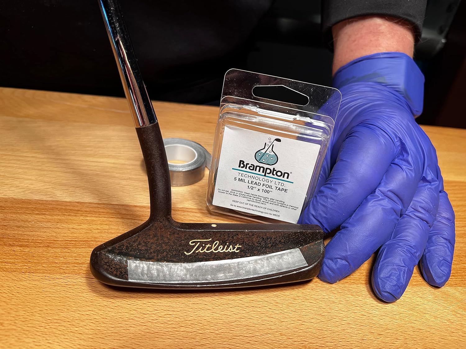 Brampton Golf Lead Tape 1/2” x 100” (10 mil) - Easy to Cut and Apply - Stay on in All Weather - Adjust Swing Weight and Feel - for Golf Clubs, Golf Heads, Pickleball, Tennis, and Fishing
