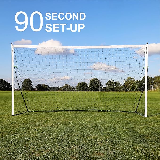 QUICKPLAY Kickster Soccer Goal Range – Ultra Portable | Quick and Easy Set Up | Includes Net and Carry Bag | Available in 7 Sizes | Backyard Soccer Net for Kids & Adults [Single Goal]