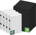 HPA100 Replacement Filters for Honeywell HPA100 HRF-ARVP100 Series Air Purifier HPA094, HPA104, HPA105, HPA3100 and HPA5100, Funmit 4 HEPA R Replacement and 8 A Carbon Pre-Cut Pre-Filters