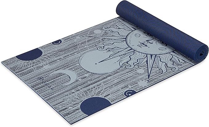 Gaiam Yoga Mat - Premium 6mm Print Reversible Extra Thick Non Slip Exercise & Fitness Mat for All Types of Yoga, Pilates & Floor Workouts (68" x 24" x 6mm Thick)-FlexoryFit