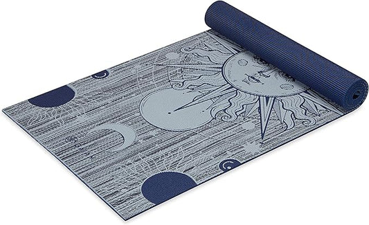 Gaiam Yoga Mat - Premium 6mm Print Reversible Extra Thick Non Slip Exercise & Fitness Mat for All Types of Yoga, Pilates & Floor Workouts (68" x 24" x 6mm Thick)-FlexoryFit