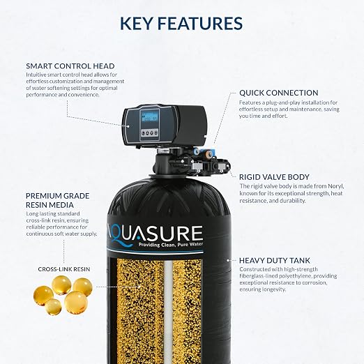 Aquasure Harmony Series 72, 000 Grains Whole House Water Softener Bundle - Image 4