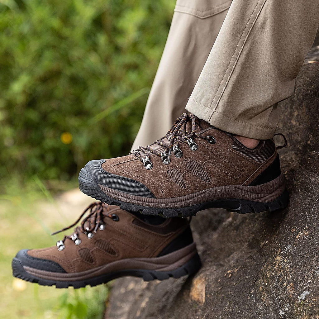 CC-Los Men's Waterproof Hiking Shoes Outdoor Comfortable Trekking Shoe Lightweight Working Sneaker