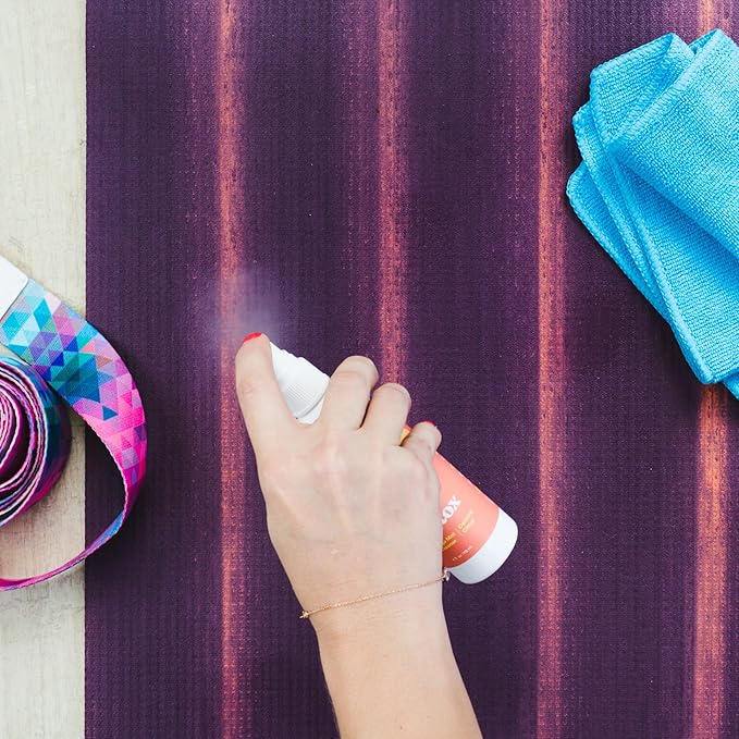 ASUTRA Yoga Mat Cleaner Spray Variety Pack (All Scents), 4 fl oz (Pack of 6) - No Slippery Residue, Organic Essential Oils, Deep-Cleansing for Fitness Gear & Gym Equipment, Microfiber Towels Included-FlexoryFit