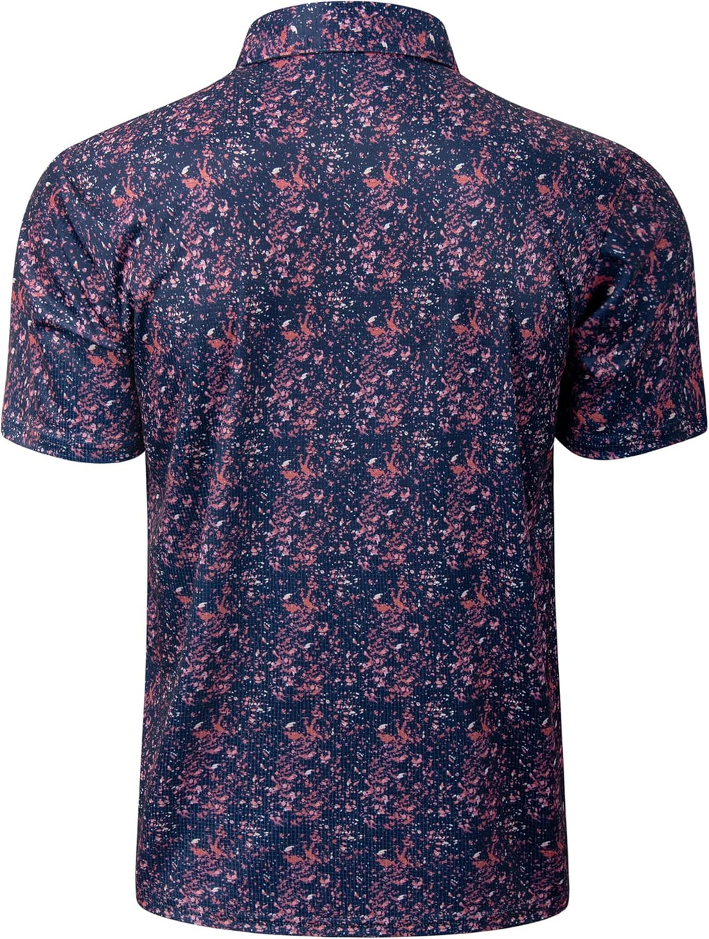 TAPULCO Mens Quick Dry Polo Shirts Camouflage Pattern Performance Athletic Lightweight Breathable Casual Golf Tshirts