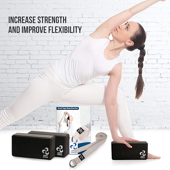 2-PACK or 5-PACK Yoga Exercise Adjustable Straps 8Ft | BONUS eBook | with Durable D-Ring For Pilates & Gym Workouts | Hold Poses, Stretch, Improve Flexibility & Maintain Balance-FlexoryFit