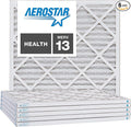Aerostar 21 1/4x21 1/4x1 MERV 13, Pleated Air Filter, 21 1/4 x 21 1/4 x 1, Box of 6, Made in the USA