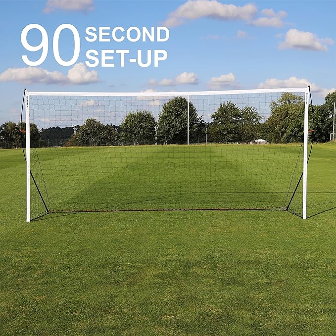 QUICKPLAY Kickster Soccer Goal Range – Ultra Portable | Quick and Easy Set Up | Includes Net and Carry Bag | Available in 7 Sizes | Backyard Soccer Net for Kids & Adults [Single Goal]
