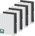 116130 Replacement Filter H for Winix 5500-2 AM80 Plasmawave Air Purifier, True HEPA Filter and Activated Carbon Filter Combo Pack, 4 Set