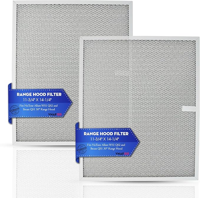 Upgraded 2 Pack BPS1FA30 Grease Filters 12"x14" Compatible with Broan Allure Range Hoods, Replaces 99010299 Vent Filters