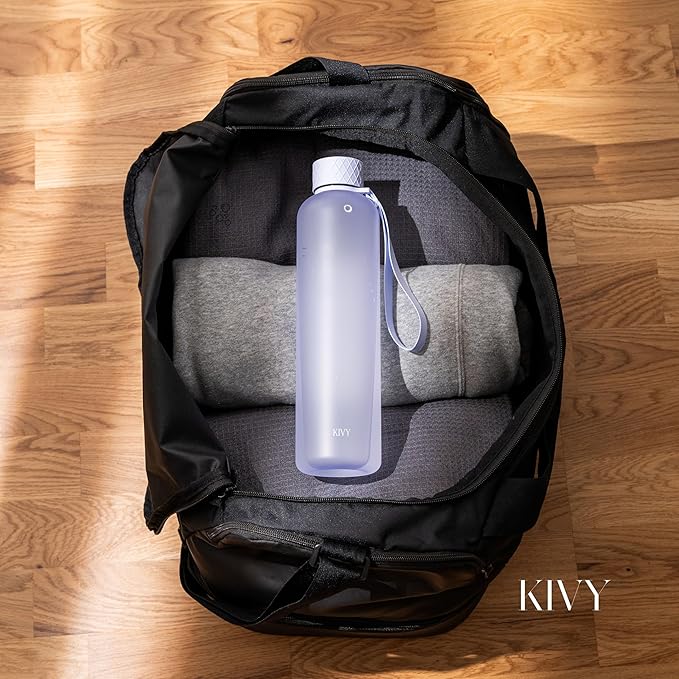 KIVY Slim Water Bottle 32oz [Lightweight & Shatterproof] - Reusable Tritan Water Bottle - Leak Proof Water Bottle for Women & Men - No Spill Drinking Bottle - Dishwasher Safe - BPA Free-FlexoryFit