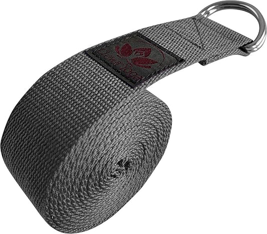 Clever Yoga - 8 ft Yoga Strap for Exercise & Physical Therapy, Leg Stretching Strap Yoga Accessories & Stretching Equipment, Leg Stretcher for Women & Men, Home Workout Essentials-FlexoryFit