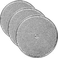 (3-Pack) Calvana 9-1/2" Round x 3/32" Aluminum Grease Filters with Center Hole, Range Hood Filter, Kitchen Exhaust Fan Filters Replacement