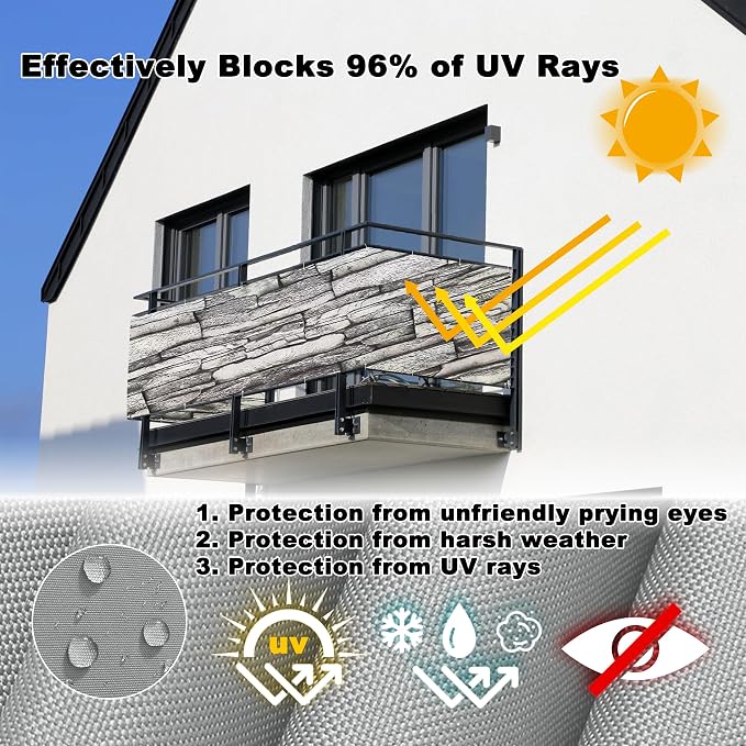 Privacy Screen 4.9' x 9.8' UV Protection Weather-Resistant Outdoor Dog Fence - Image 4
