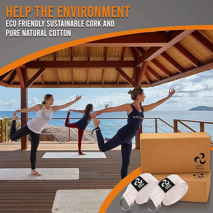 2-PACK or 5-PACK Yoga Exercise Adjustable Straps 8Ft | BONUS eBook | with Durable D-Ring For Pilates & Gym Workouts | Hold Poses, Stretch, Improve Flexibility & Maintain Balance-FlexoryFit