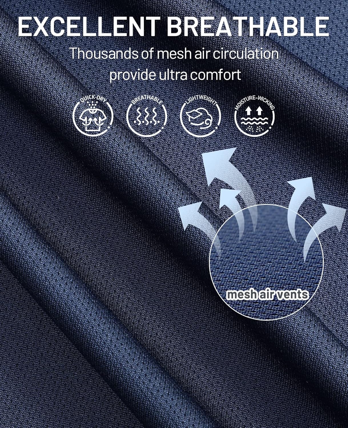 MIER Men's Quick Dry Workout Shirts Moisture Wicking Running Athletic Performance T-Shirts Recycled Polyester Top Tee