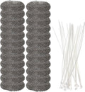 BlueStars 24 Pieces Washing Machine Lint Traps with 24 pcs Cable Ties, Rust-Proof Stainless Steel Mesh Lint Snare Trap for Washer Hose Lint Catchers