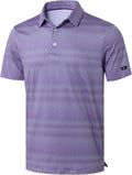Obla Mens Golf Polo Shirts Short Sleeve Dry Fit Performance Moisture Wicking Casual Print Collared Golf Shirts for Men