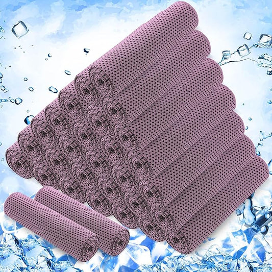 Hosuly 30 Pack Cooling Towels, 40"x12" Ice Breathable Soft Chilly Sweat Rag Microfiber Workout Rags for Gym Cooling Towels for Neck and Face for Yoga Golf Sport Running-FlexoryFit