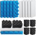 18 Pcs Compatible with 306/307 Bio Sponge Set Compatible with Aquarium Filters Including Blue White Black Bio Sponge for Replacement Filter Media Kit