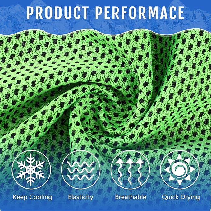 Hosuly 30 Pack Cooling Towels, 40"x12" Ice Breathable Soft Chilly Sweat Rag Microfiber Workout Rags for Gym Cooling Towels for Neck and Face for Yoga Golf Sport Running-FlexoryFit