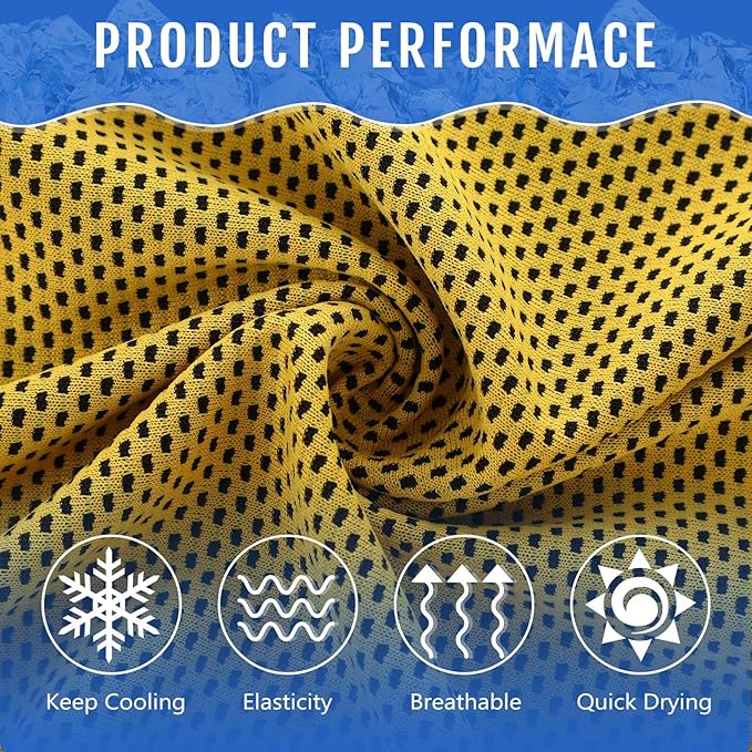 Hosuly 30 Pack Cooling Towels, 40"x12" Ice Breathable Soft Chilly Sweat Rag Microfiber Workout Rags for Gym Cooling Towels for Neck and Face for Yoga Golf Sport Running-FlexoryFit