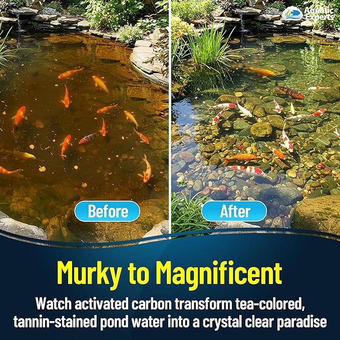 Aquarium Carbon Pad - Cut to Fit Carbon Infused Filter Pad Media for Crystal Clear Fish Tank and Ponds (10.5 Inch Width, 36 Inch Long)