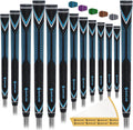 SAPLIZE High-performance Rubber Golf Grips 13 Pack, High Shock Absorption, Non-slip, Choose from 13 Grips with 15 Tapes or Full Regripping Kit, Available in Standard/Mid/Jumbo Sizes, CC10 Series