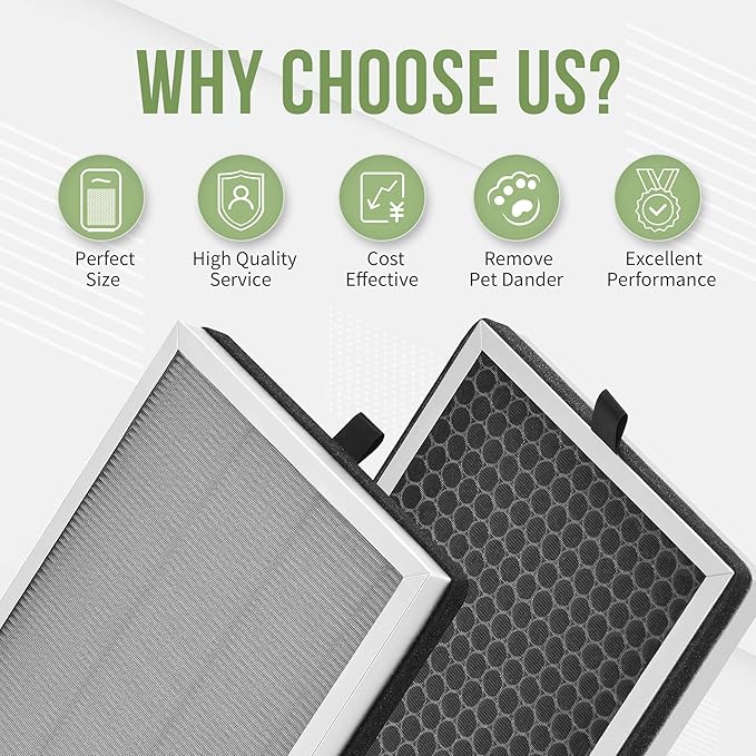 JF 260 Replacement Filter Compatible with Jafanda Air Puri-fier Filter JF260, 3-Stage Filtration with H13 HEPA and Activate Carbon, Fit for Part# JF260-RF, 4-Pack