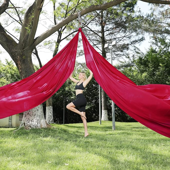 Aerial Silks 11 Yards Aerial Silks For Home Aerial Yoga Swing Aerial Yoga Hammock Swing Aerial Silk For Gymnastics-FlexoryFit