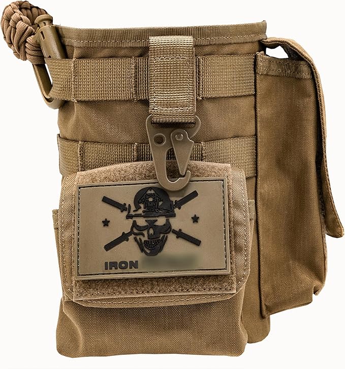 Iron InfideI Battle Bottle Sleeve - 64 oz and 32 oz Water Bottle Sleeve Only for Half Gallon 1L Steel Water Bottle | Rugged Cover with Molle for Versatile Design with Storage for Phone, Wallet & Keys-FlexoryFit