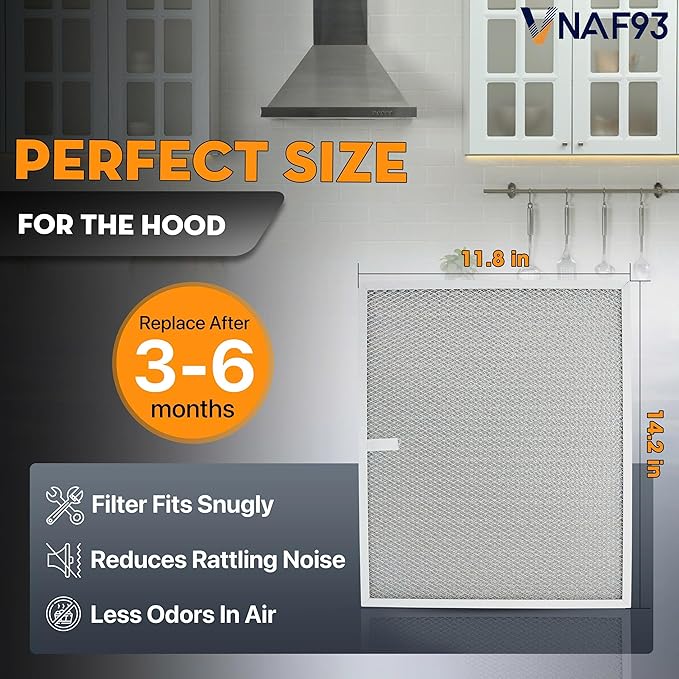 Upgraded 2 Pack BPS1FA30 Grease Filters 12"x14" Compatible with Broan Allure Range Hoods, Replaces 99010299 Vent Filters
