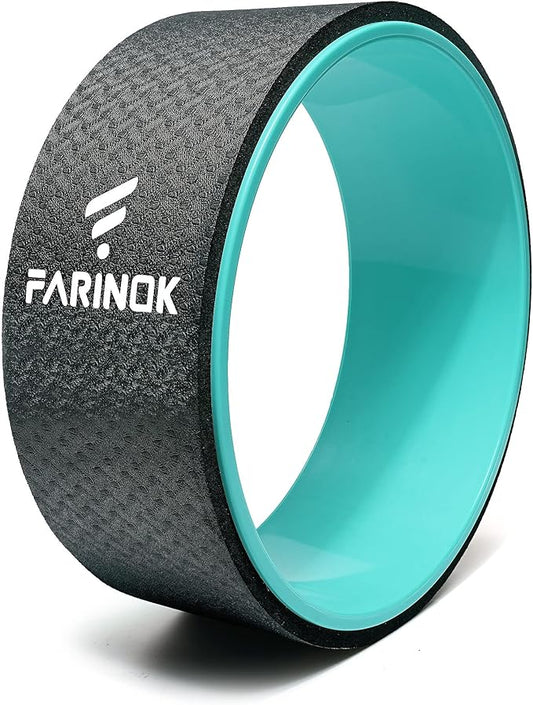 Yoga Wheel for Back Pain Relief, Back Roller Wheel with Extra Cushion, Wider & Thickest Foam, Stretches and Strengthens Core Muscles-FlexoryFit