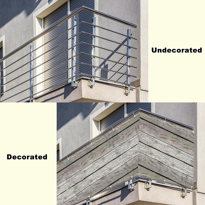 Fence Privacy Screen 2.6' x 9.8' UV Protection Weather-Resistant Patio Privacy - Image 8