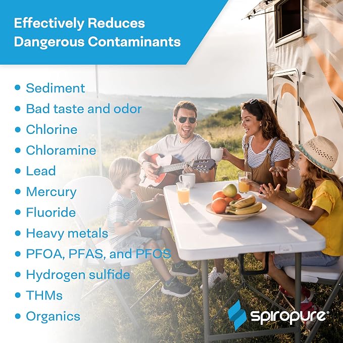 RV Water Filter by SpiroPure – Multi-Stage Marine Inline Water Filter - Image 4
