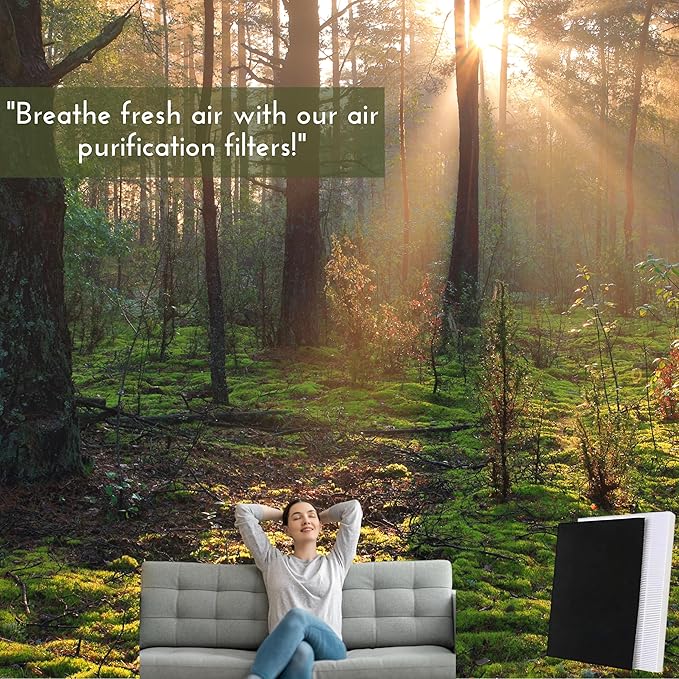 Nispira C545 HEPA Filter Replacement Ture HPEA For Winix C545 Air Purifier, P150, B151, 9300, Part Filter S 1712-0096-00 & 2522-0058-00, 113050 1 Set