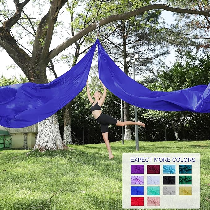 Aerial Silks 11 Yards Aerial Silks For Home Aerial Yoga Swing Aerial Yoga Hammock Swing Aerial Silk For Gymnastics-FlexoryFit