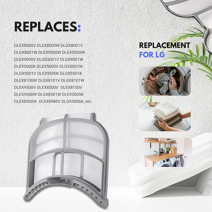 Dryer Lint Filter Screen fits LG DLEX8100W DLEX8500W DLEX8900B/00 DLEX9000V - Image 5